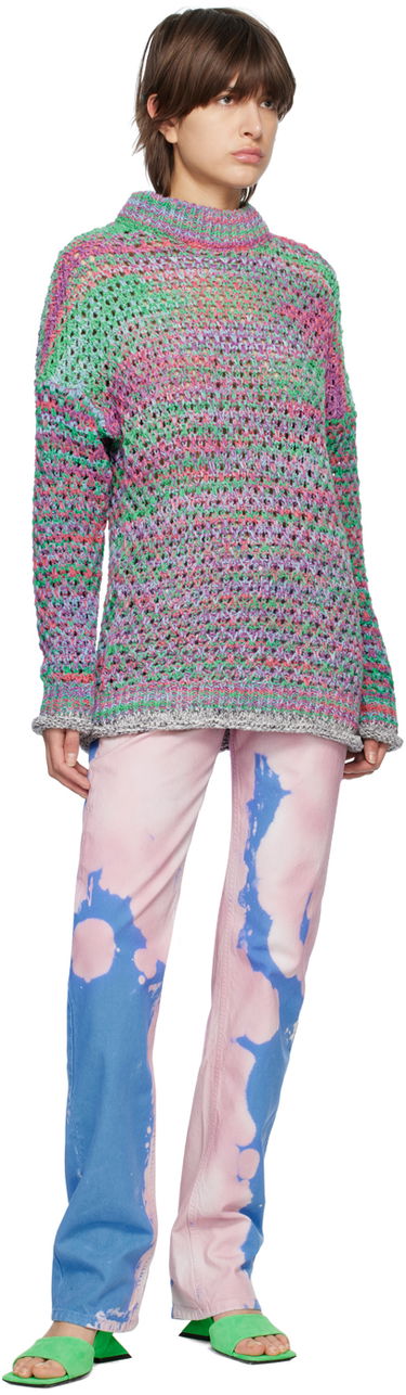 Pleteni pulover The Attico The Attico Open Knit Crewneck Sweater Večbarvna | 232WCK79 KC062, 3