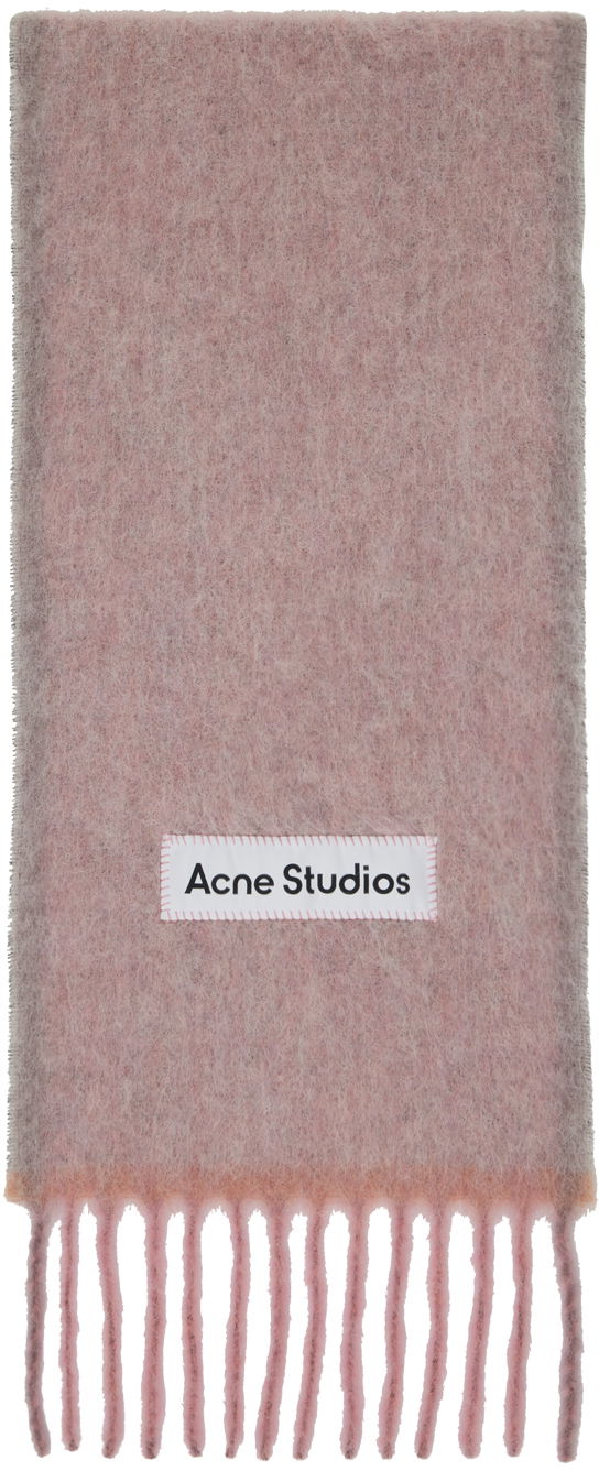 Oblačila Acne Studios Pink Fringe Scarf Bordo | CA0290-