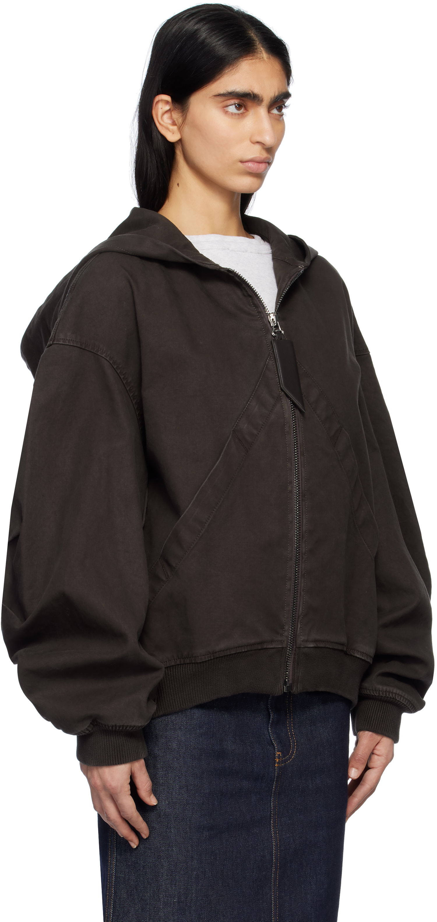 Pulover The Attico Attico Hooded Bomber Jacket Rjava | 250WCB00066 DDC093AA, 1
