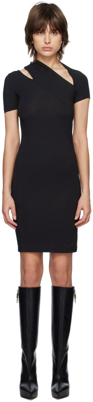 Obleke Helmut Lang Slash Midi Tee Dress Črna | N02HW604, 0