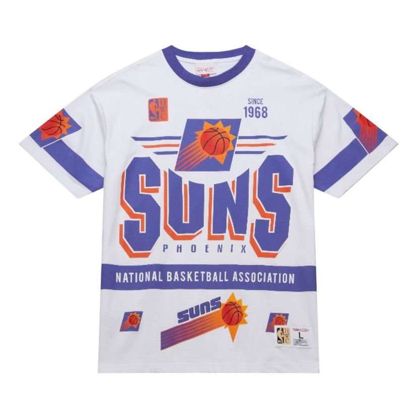 Majica Mitchell & Ness Mitchell & Ness NBA Phoenix Suns Origins Premium Vintage T-Shirt Bela | FC9265-PSUWHIT