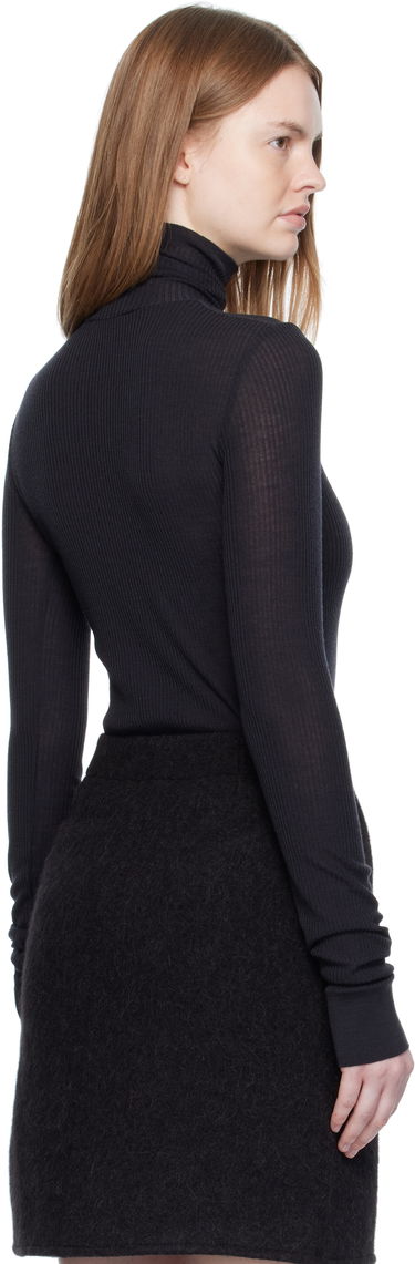 Pleteni pulover LEMAIRE Lemaire Seamless Turtleneck Črna | TO1460 LK1032, 2