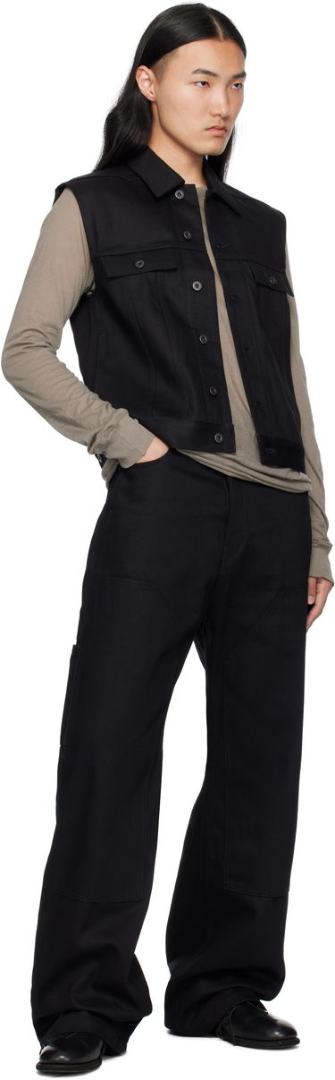 Telovnik Rick Owens Rick Owens DRKSHDW Hollywood SL Trucker Denim Vest Črna | DL01E6798 BLKJP, 3