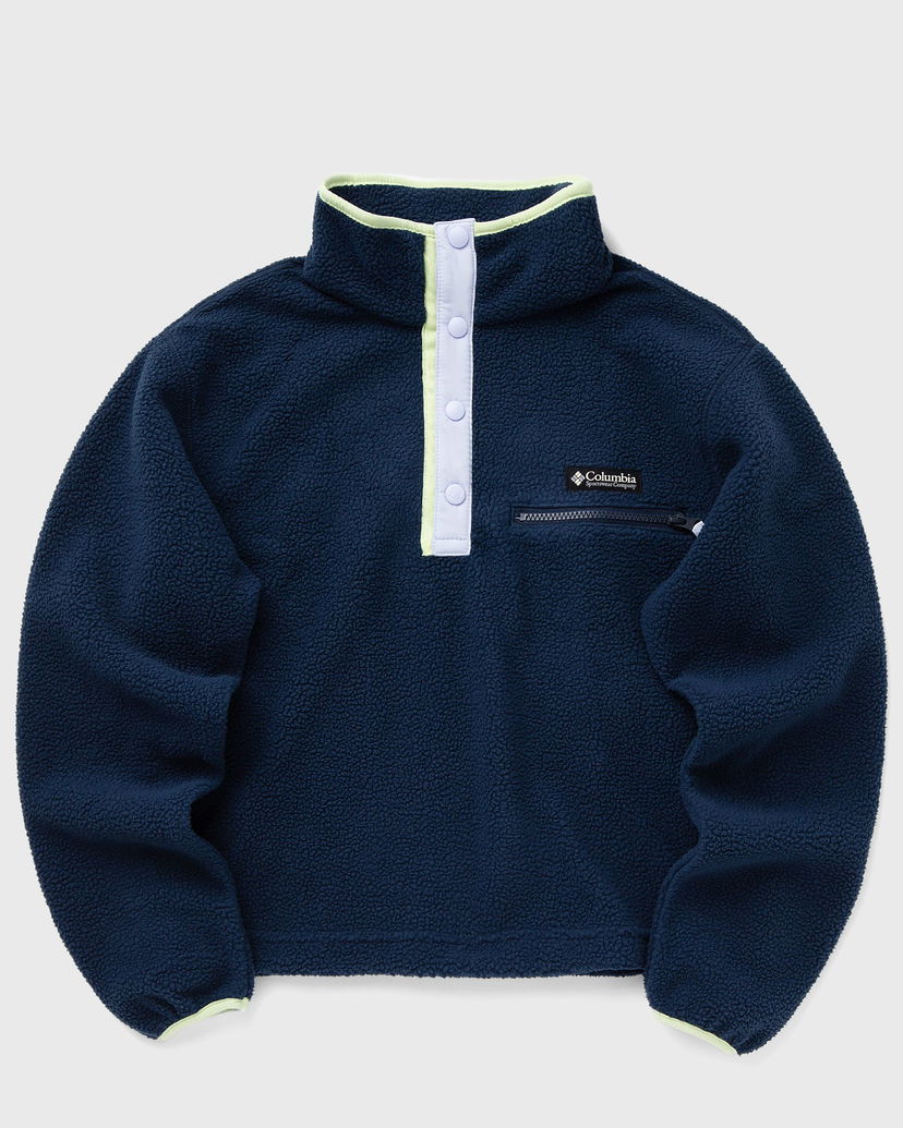 Pulover Columbia Cropped Fleece Half-Zip Sweatshirt Modra | 2092231464