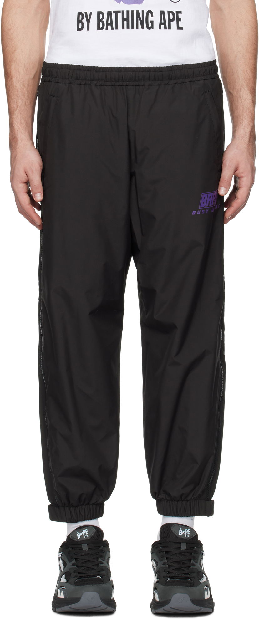 Trenirka BAPE Camo Deformation Track Pants Črna | 001PTK801002M