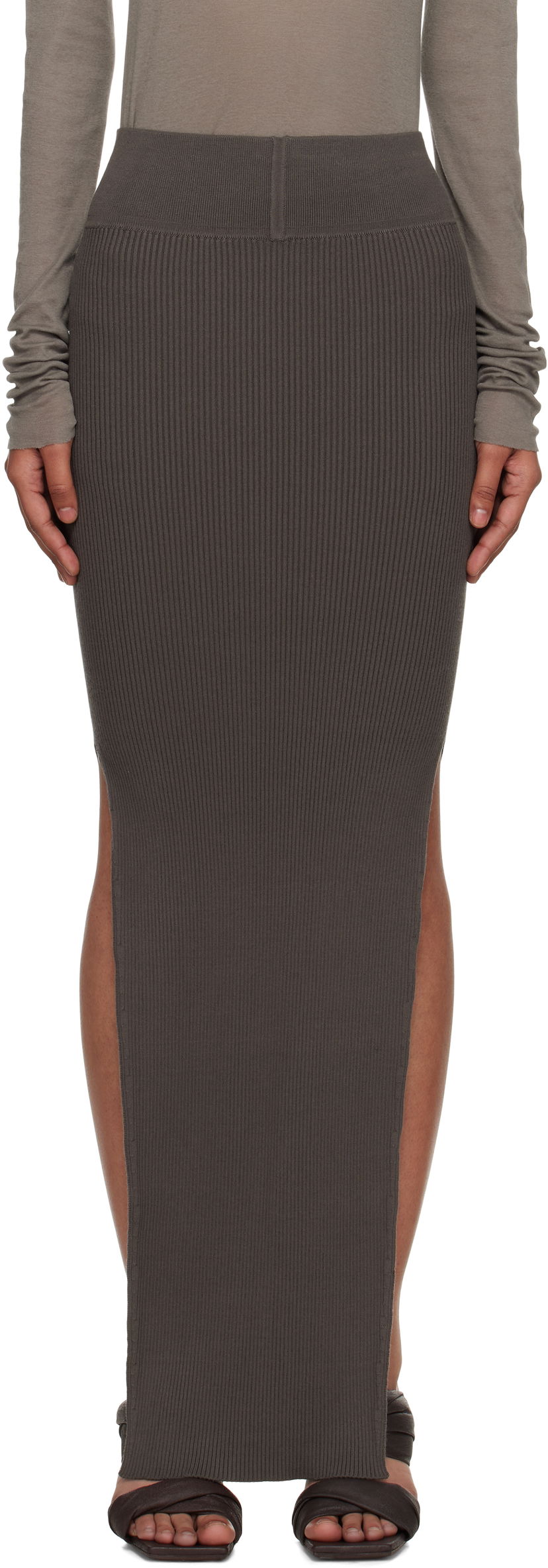 Krila Rick Owens Rick Owens Concordians Sacriskirt Midi Skirt Siva | RP02E4619 RIBVI