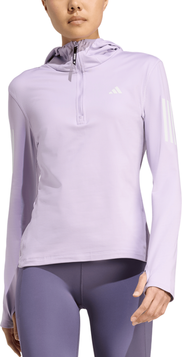 Pulover adidas Originals Own the Run Hooded Running Top Lila | jw9653, 0
