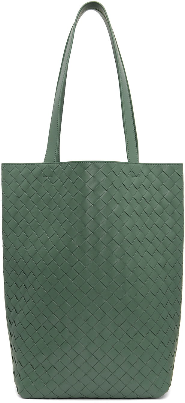 Tote bag Bottega Veneta Small Intrecciato Tote Bag Zelena | 729227 V2HL1