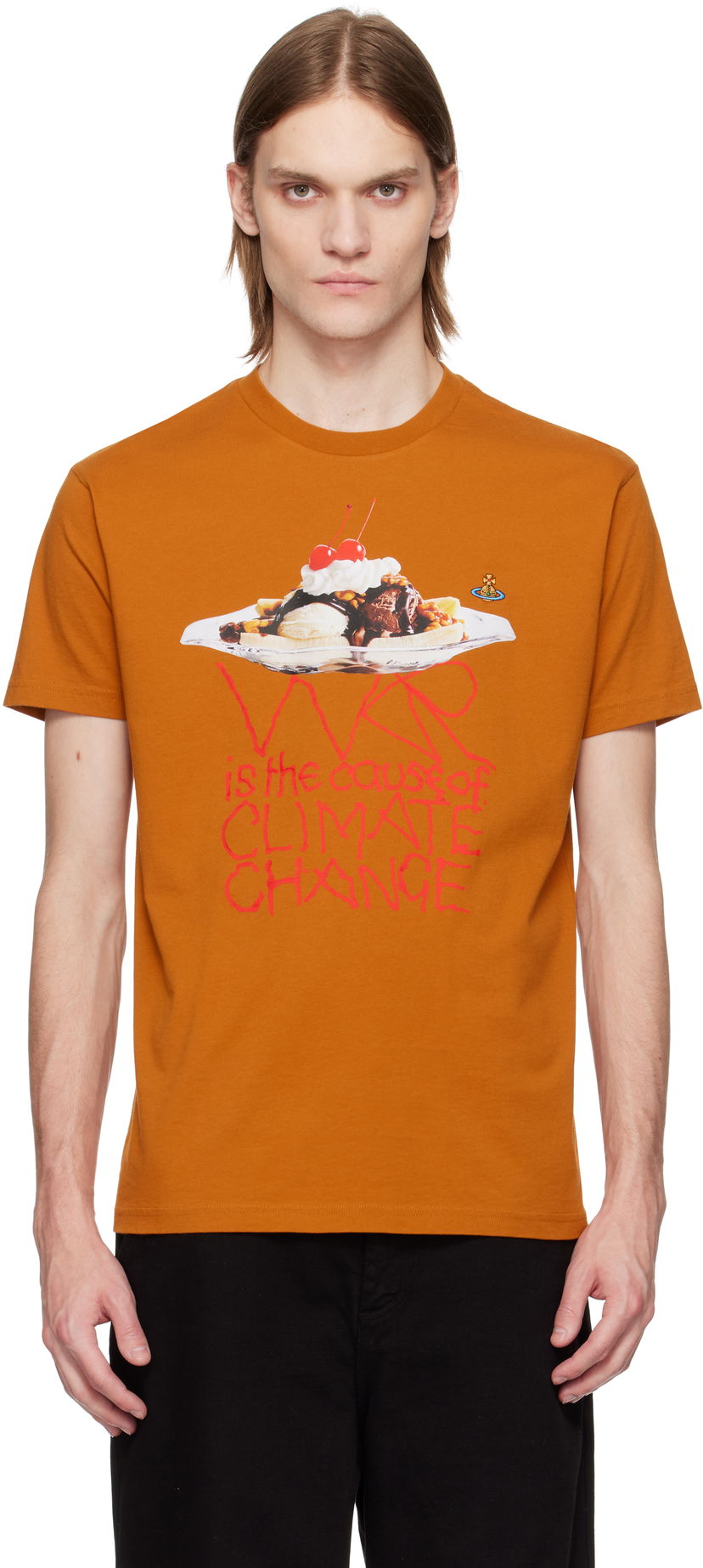 Majica Vivienne Westwood Vivienne Westwood Banana Split Graphic T-Shirt Oranžna | 3G01003B-J009B-