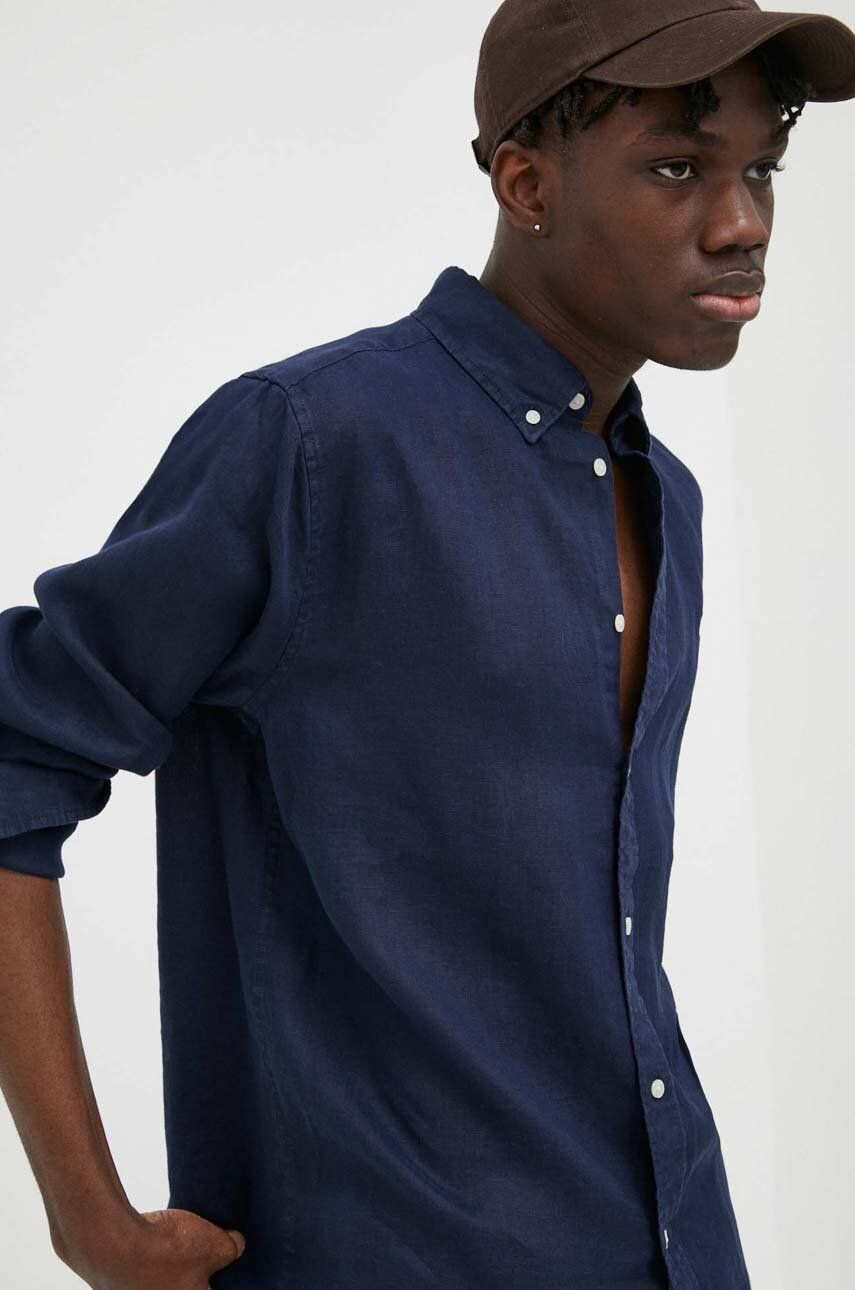 Srajce Les Deux Kristian Linen B.D. Shirt Mornarica | LDM410150, 0
