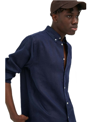 Srajce Les Deux Kristian Linen B.D. Shirt Mornarica | LDM410150