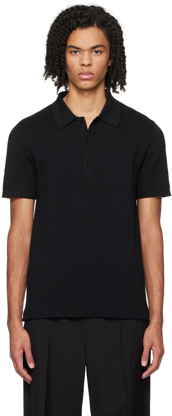 Polo majica Valentino Toile Iconographe Polo Shirt Črna | 4V3KP02G9W5, 0