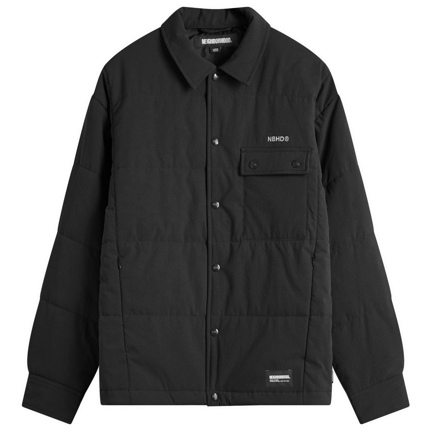 Puhovka Neighborhood Padded Overshirt, Size Large Črna | 242TSNH-SHM08-BLK, 0