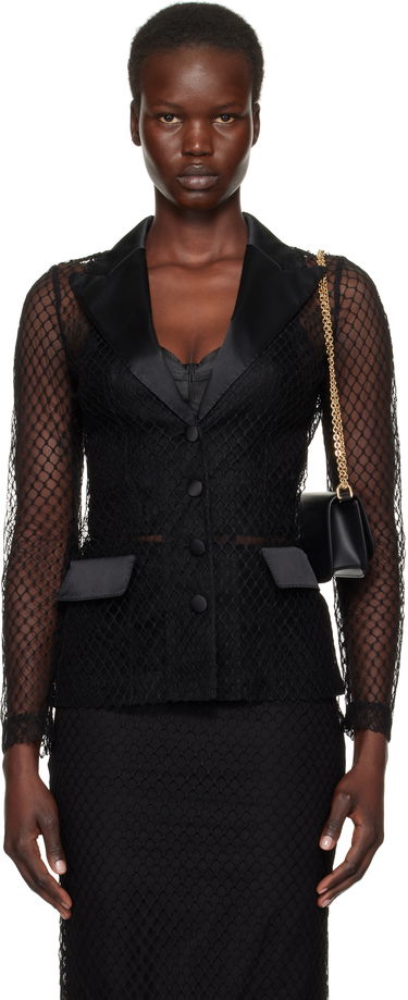 Torbica Dolce & Gabbana 'Dolce' Mesh Tuxedo Jacket Črna | F27BUT HLM83, 0