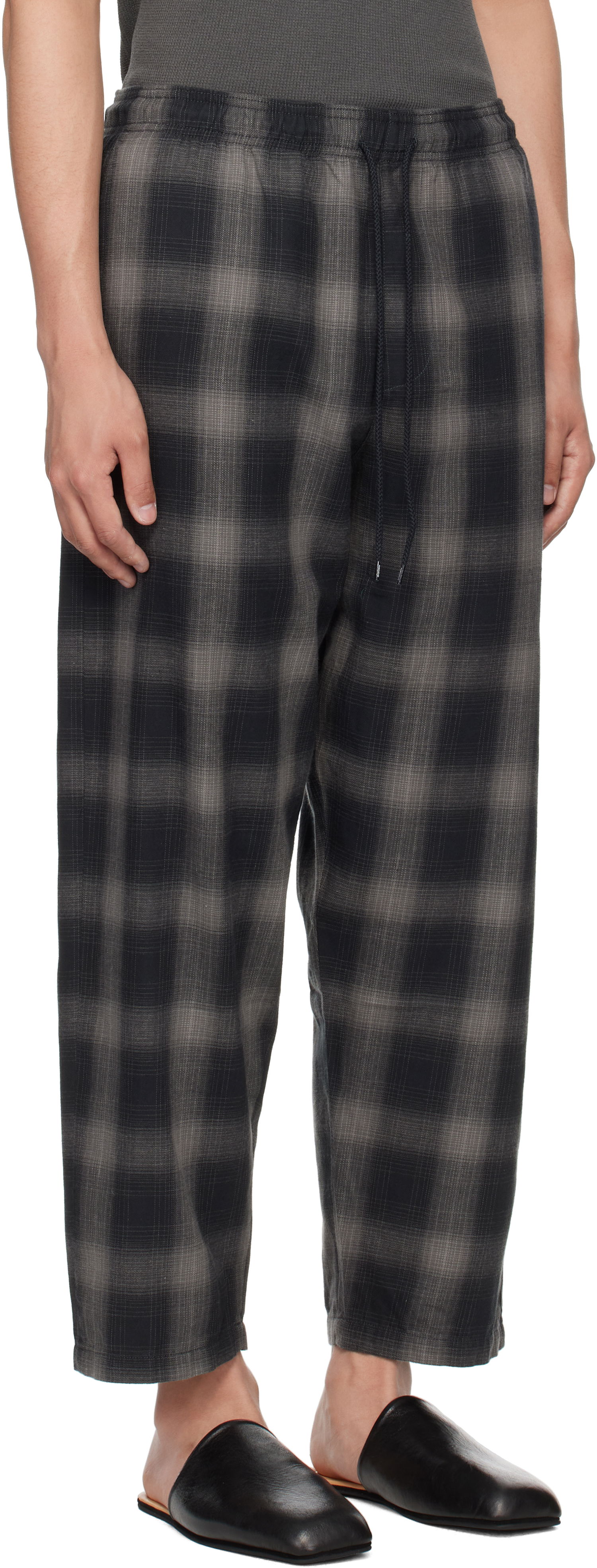 Hlače Neighborhood Neighborhood Check Easy Trousers Črna | 251TSNH-PTM03, 1