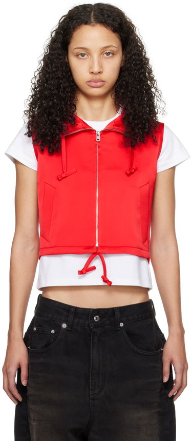 Telovnik We11done Hooded Cropped Vest Rdeča | WD-VT0-24-101-W-RD, 0