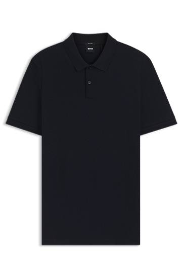 Polo majica BOSS Herringbone Polo Shirt Črna | 50549593