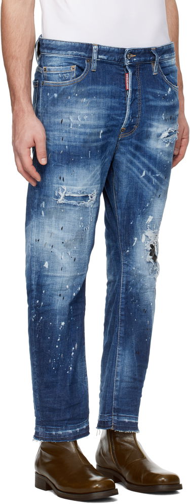 Kavbojke DSQUARED2 Dsquared2 Medium Ripped Wash Bro Jeans Modra | S74LB1634_S30872, 1