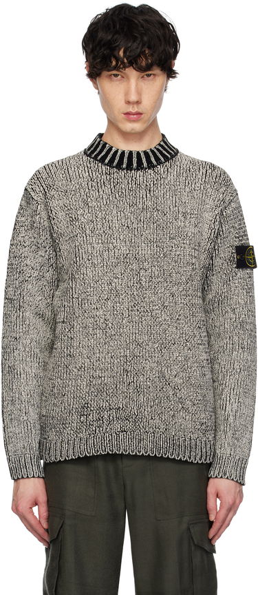 Pleteni pulover Stone Island Stone Island Crewneck Cotton Chenille Sweater Siva | K1S15 5100048 S00Z1, 0