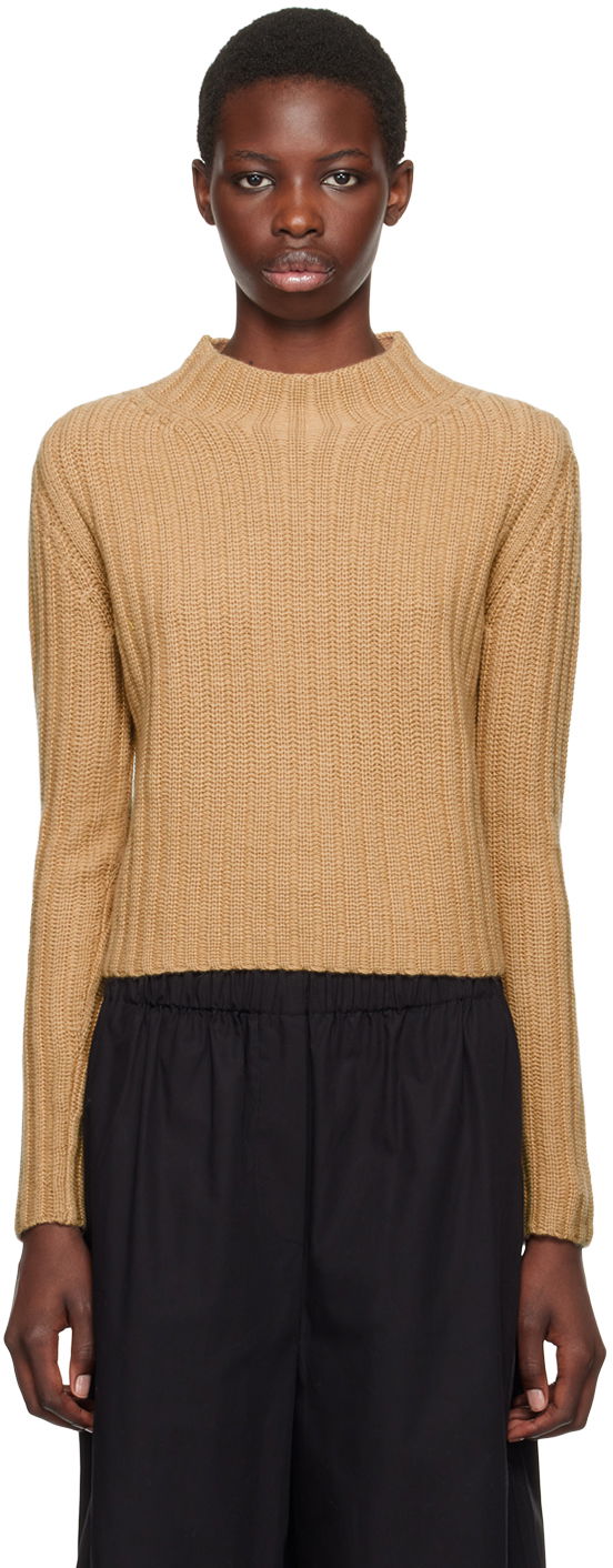 Pleteni pulover Max Mara Max Mara Aloa Mock Neck Sweater Rjava | 2421366022600 MM12037