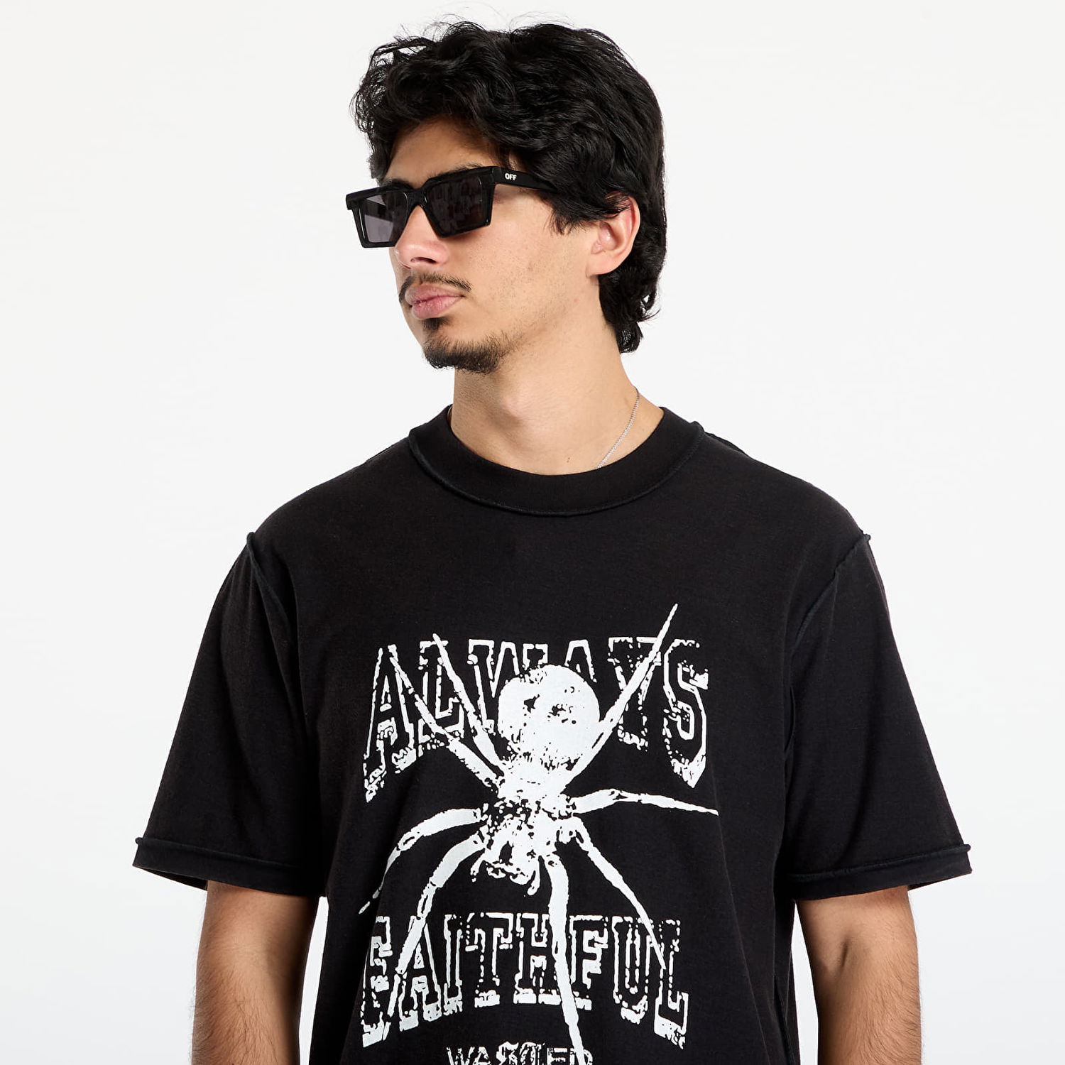 Majica Wasted Paris T-Shirt Authentic Reverse Faded Always Faithful Spider Graphic Črna | WP_000322, 1