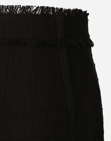 Krila Dolce & Gabbana Tweed Midi Skirt With Logo Črna | F4CTCTFMTACN0000, 2