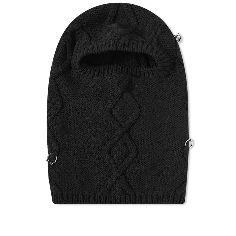Pleteni pulover 032C 032c Highland Cable Knit Balaclava Črna | FW22-A-0041