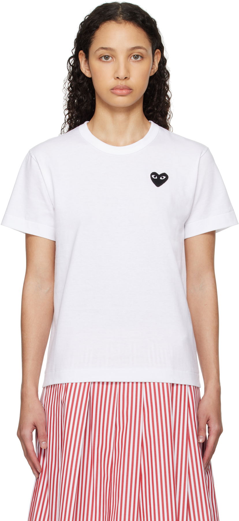 Majica Comme des Garçons COMME des GARÇONS PLAY Heart T-Shirt Bela | T064-051