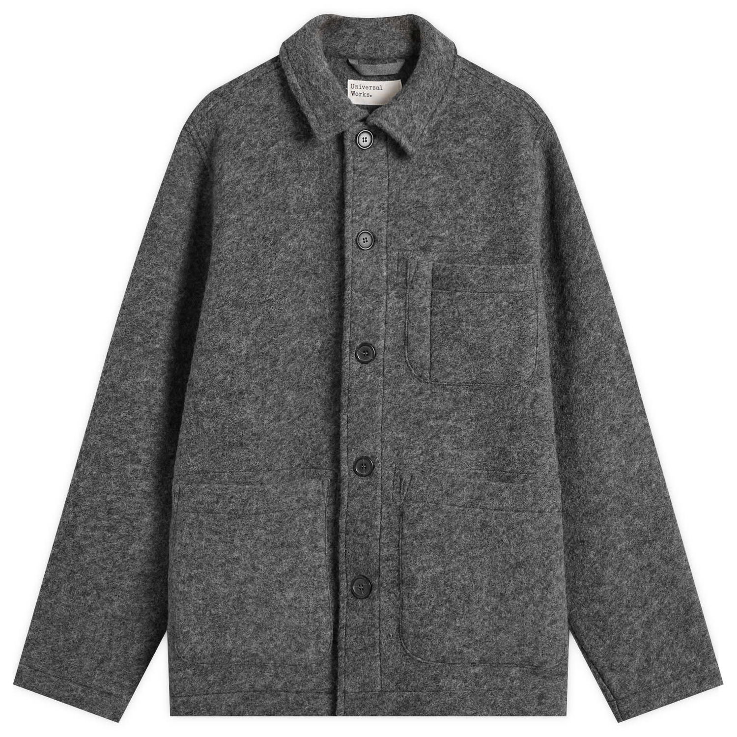 Jakna Universal Works Wool Fleece Field Jacket, Size Small Siva | 00017-GMA, 0