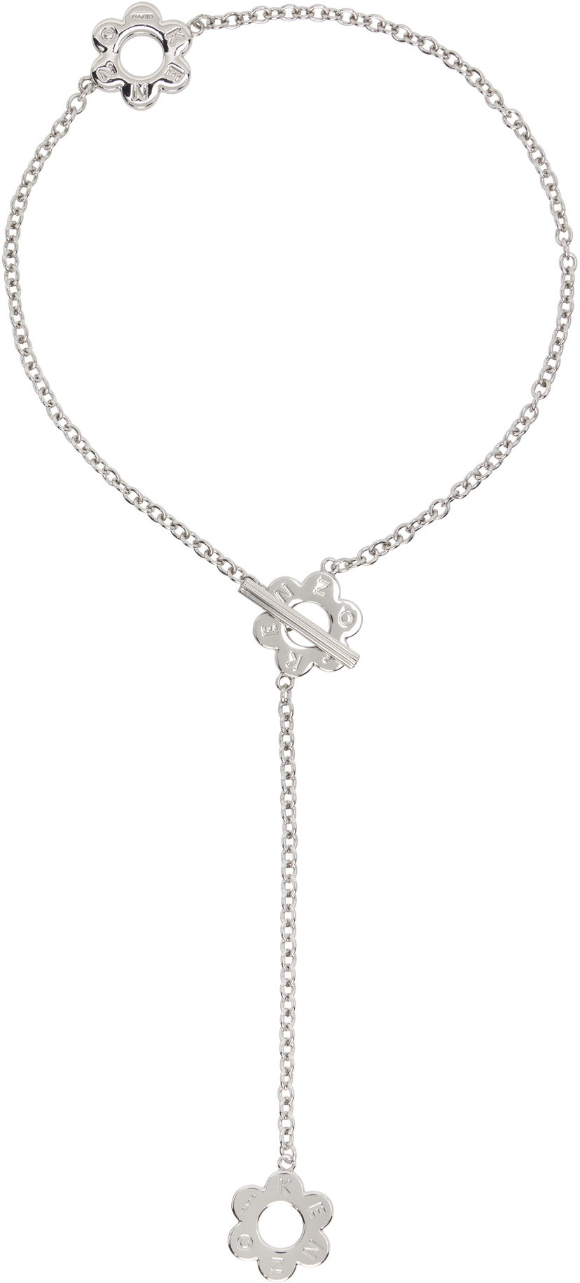 Ogrlica KENZO Kenzo 'KENZO Stamp' Flower Pendant Necklace Kovinski | FF58BI417M04