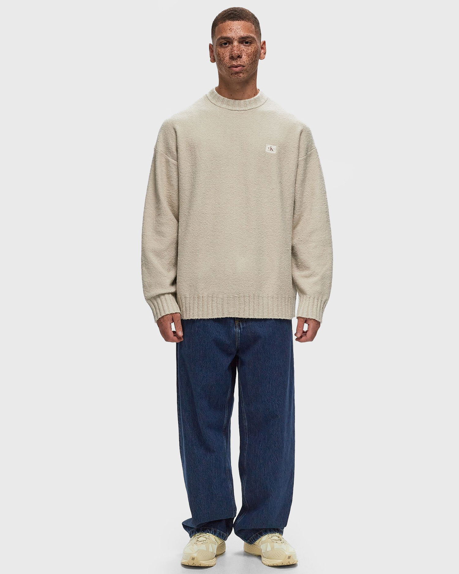 Pleteni pulover CALVIN KLEIN BOUCLE BOXY SWEATER Bež | J30J326202PD7, 1