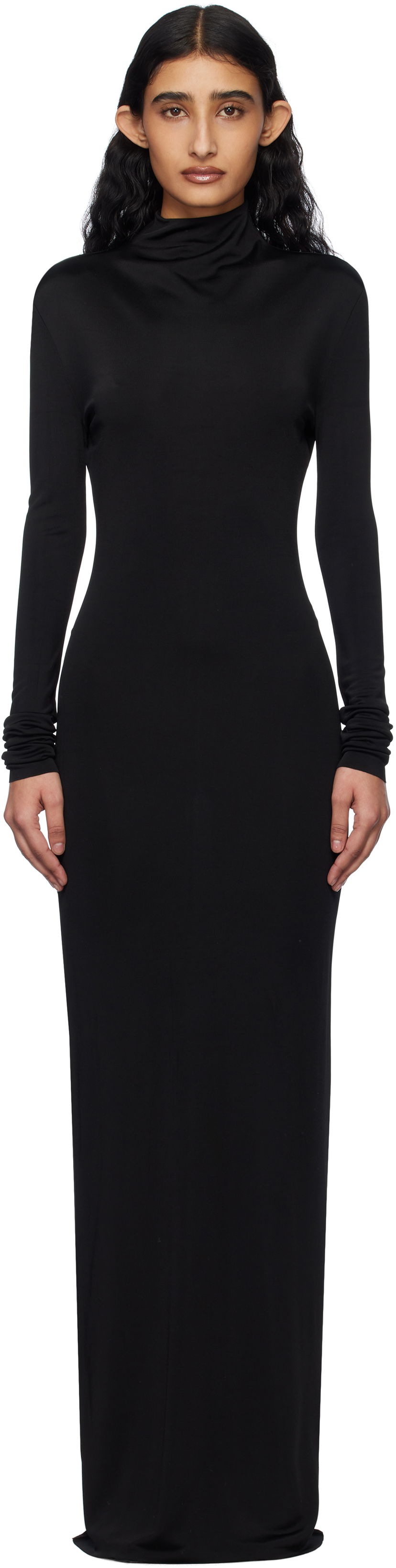 Obleke Khaite Khaite Norla Maxi Dress Črna | 54634132