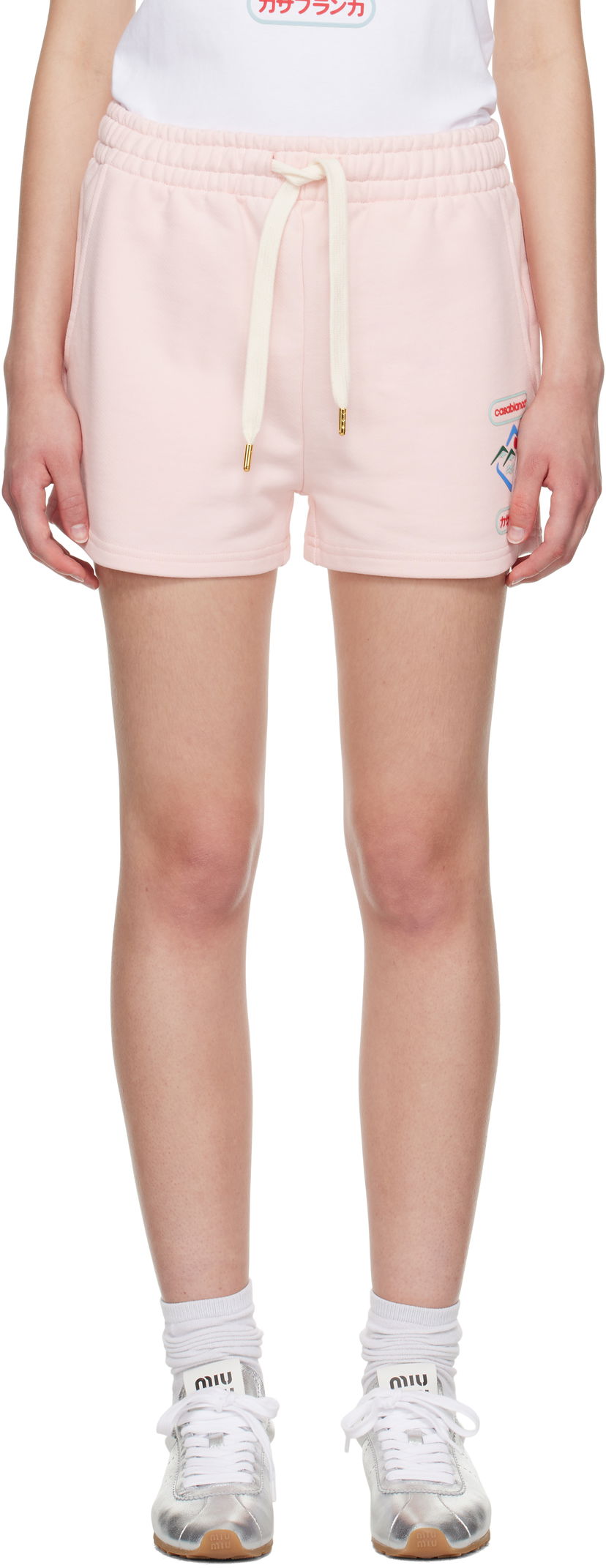 Kratke hlače Casablanca Casablanca Montagne Sportif Shorts Roza | WPF25-JTR-186-04