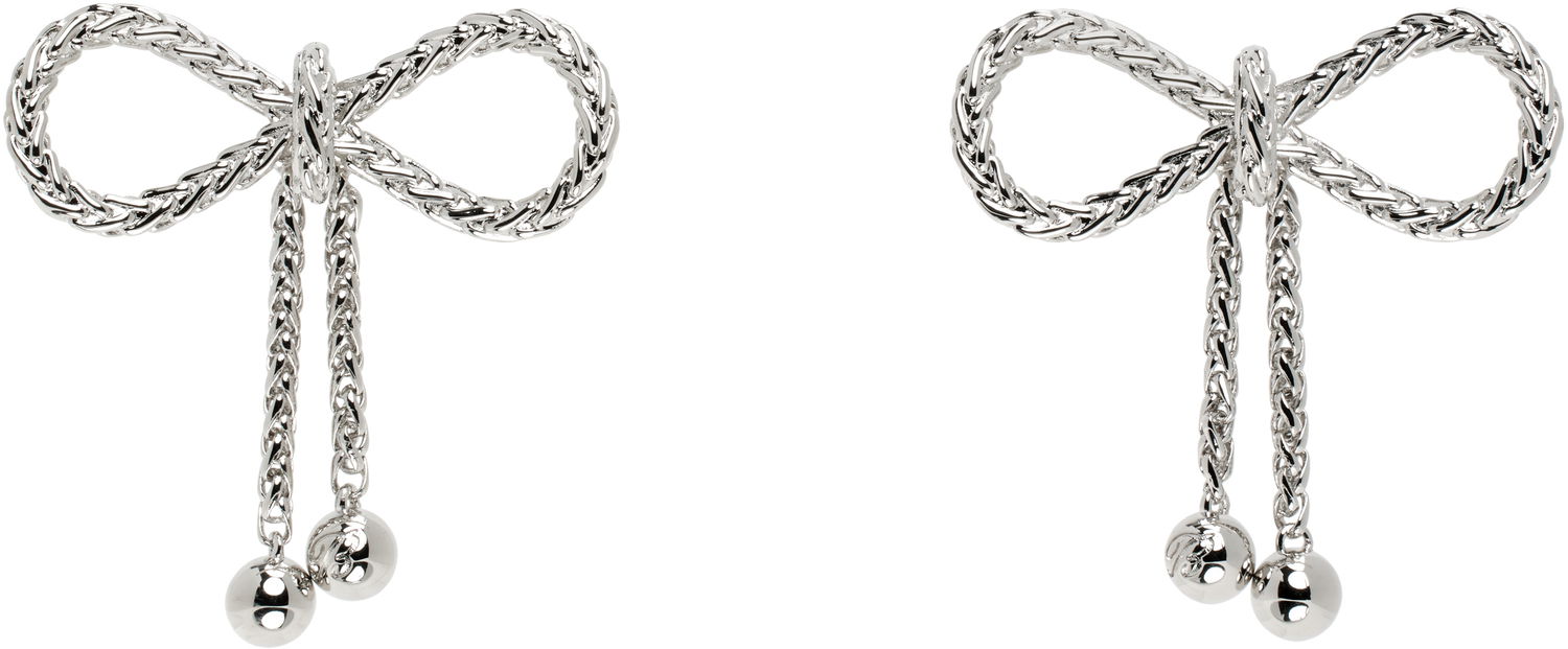 Uhani Blumarine Blumarine Bow Drop Earrings Kovinski | P522W310A, 0
