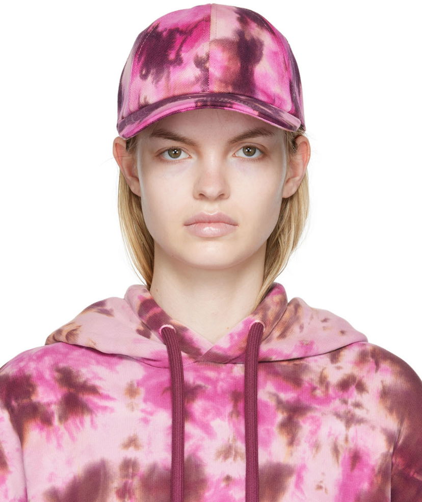 Kapa AMI Tie Dye Logo Baseball Cap Roza | UCP222.631
