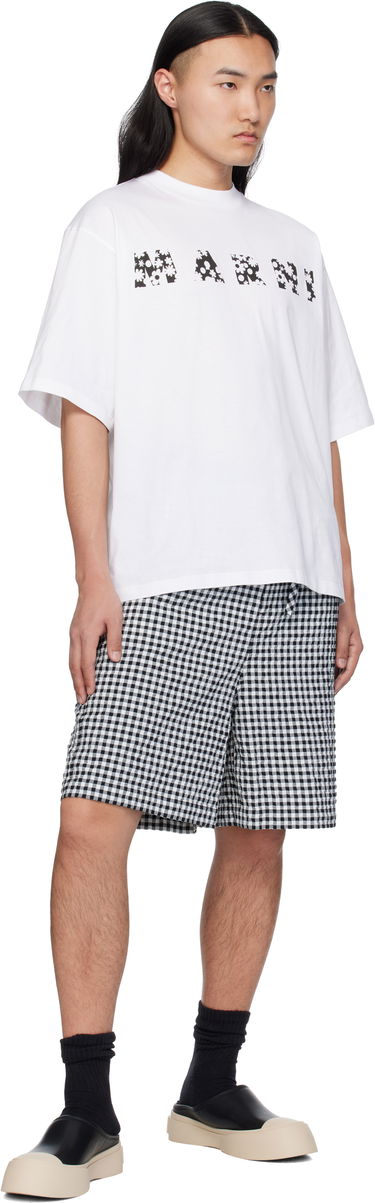 Majica Marni Marni Pop Fields Logo T-Shirt Bela | HUMU0223IP USCX50, 3