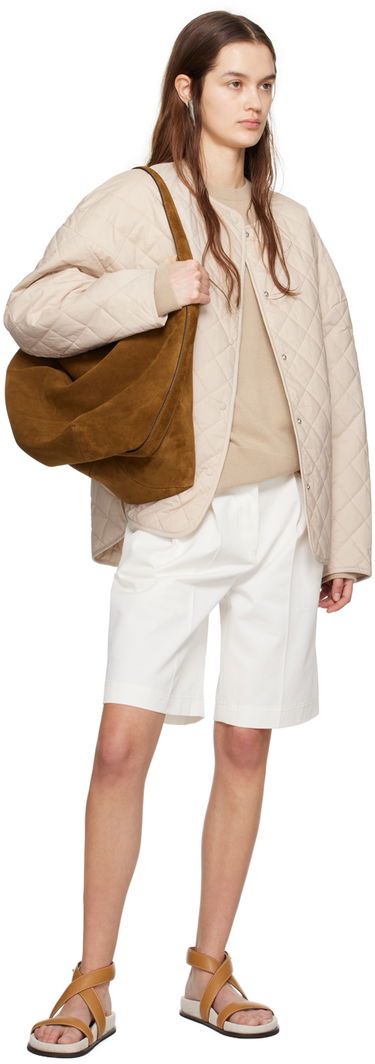 Puhovka TOTEME TOTEME Quilted Snap Button Jacket Bež | 241-WRO1116-FB0157, 3