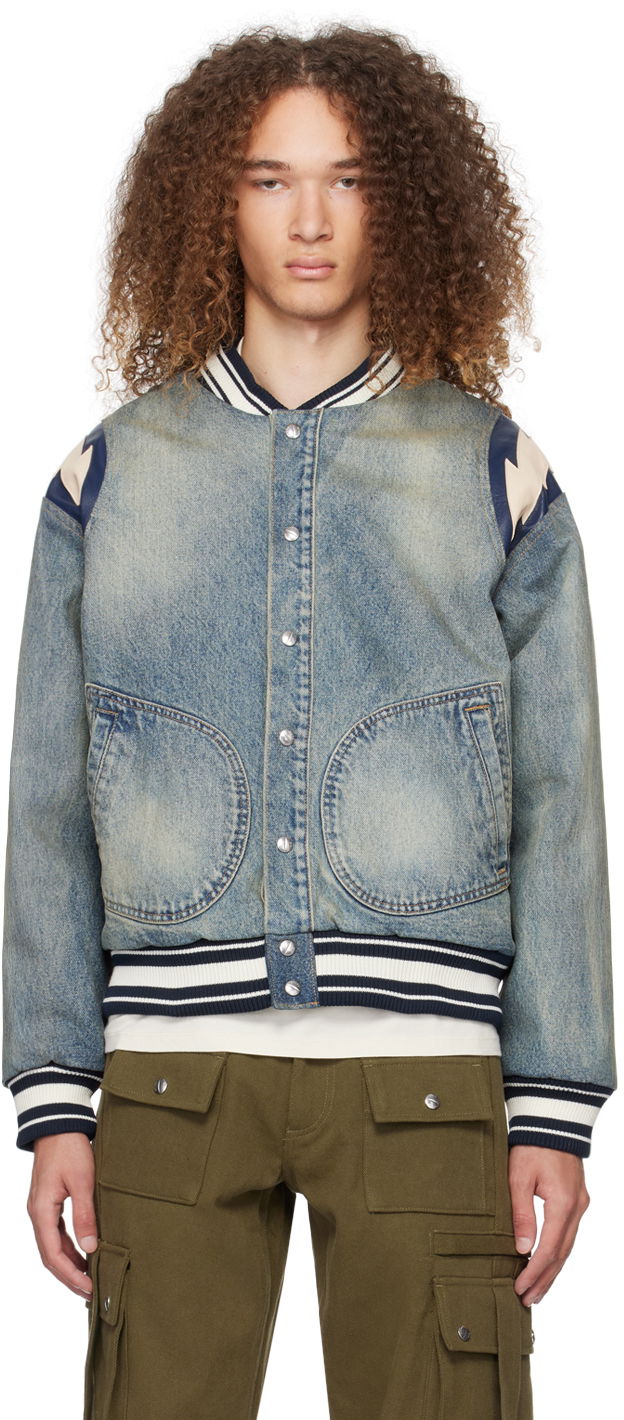 Jakna Rhude Lightning Bomber Jacket Modra | RHPS24JA06012305