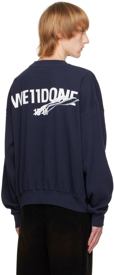 Pleteni pulover We11done Designer Basic Sweatshirt Modra | WD-TS3-22-798-U-NV, 2