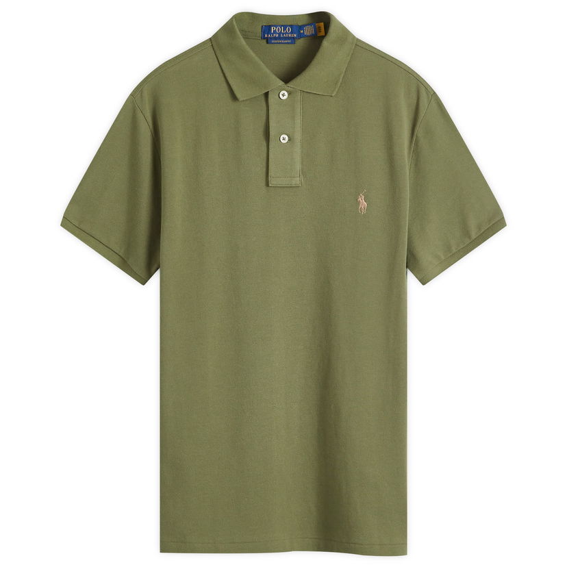 Polo majica Polo by Ralph Lauren Slim Fit Polo Shirt Zelena | 710680784403