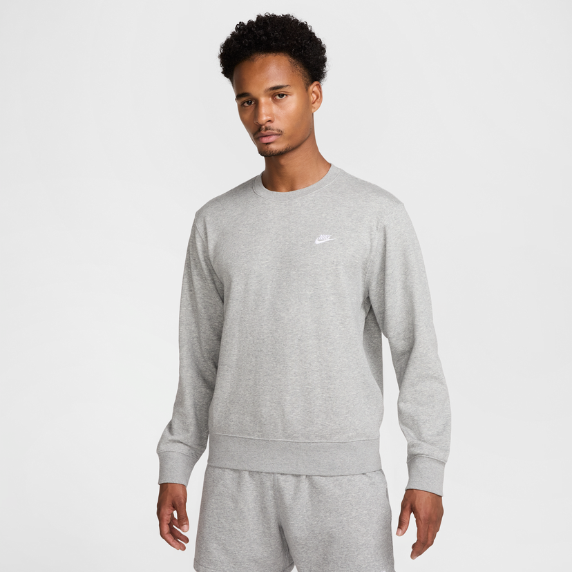 Pulover Nike Nike Club Fleece Crewneck Sweatshirt Siva | FN3888-063