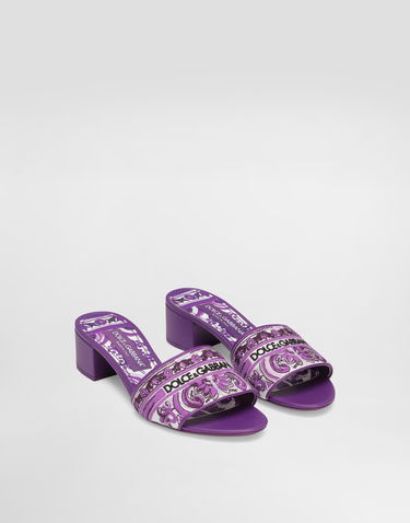 Modni dodatki Dolce & Gabbana Dolce & Gabbana Embroidered Slides Lila | CR1748AV804I03TN, 1