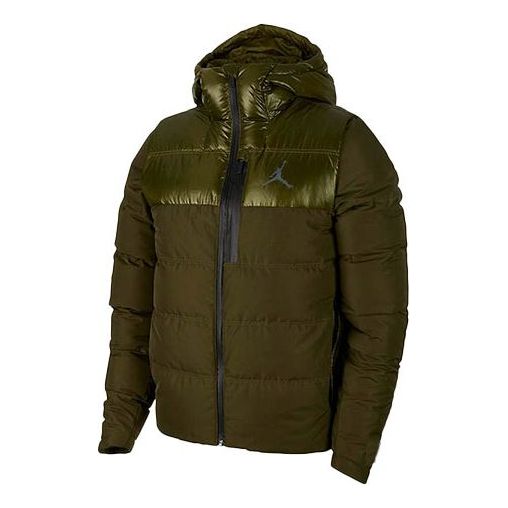 Puhovka Jordan Jordan Windproof Hooded Down Jacket Zelena | 924676-395