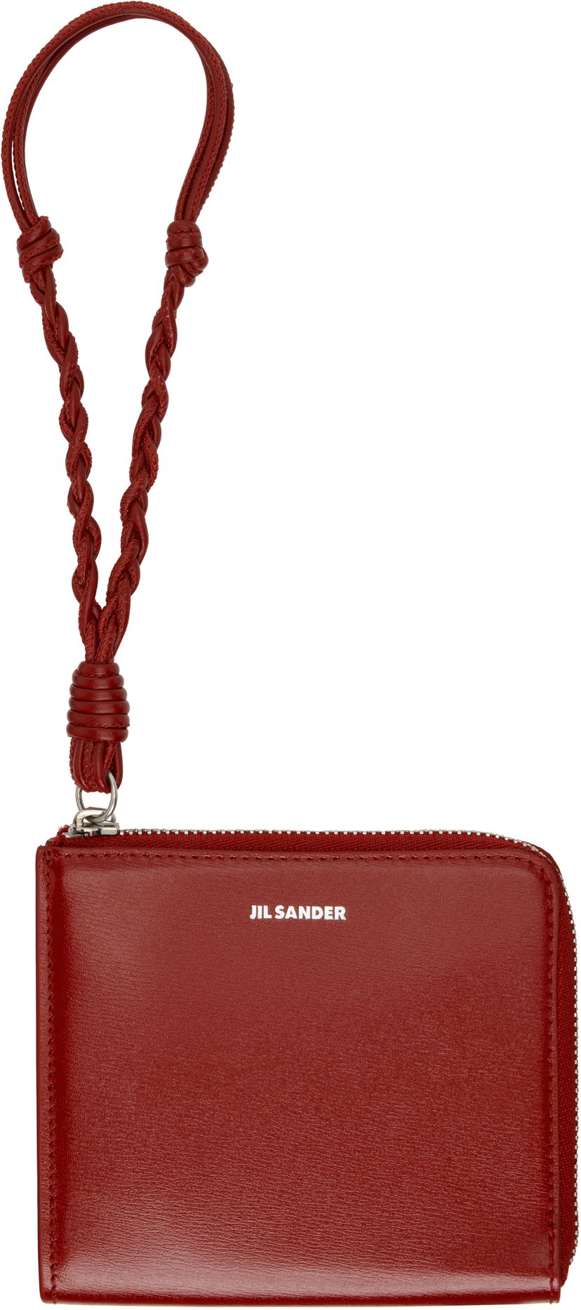 Denarnica Jil Sander Jil Sander Tangle Leather Wristlet Coin Purse Rdeča | J07UI0017_P5354