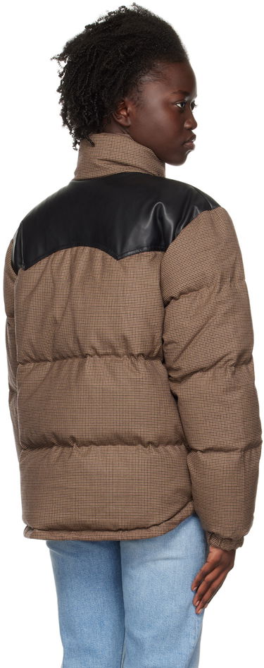 Puhovka rag & bone Rag & Bone Cal Houndstooth Down Jacket Rjava | WAW22F2031FA31, 2