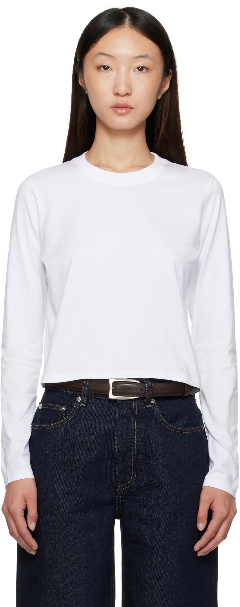 Majica Loulou de Saison Loulou de Saison Masal Organic Cotton Long Sleeve T-Shirt Bela | MASAL LDS