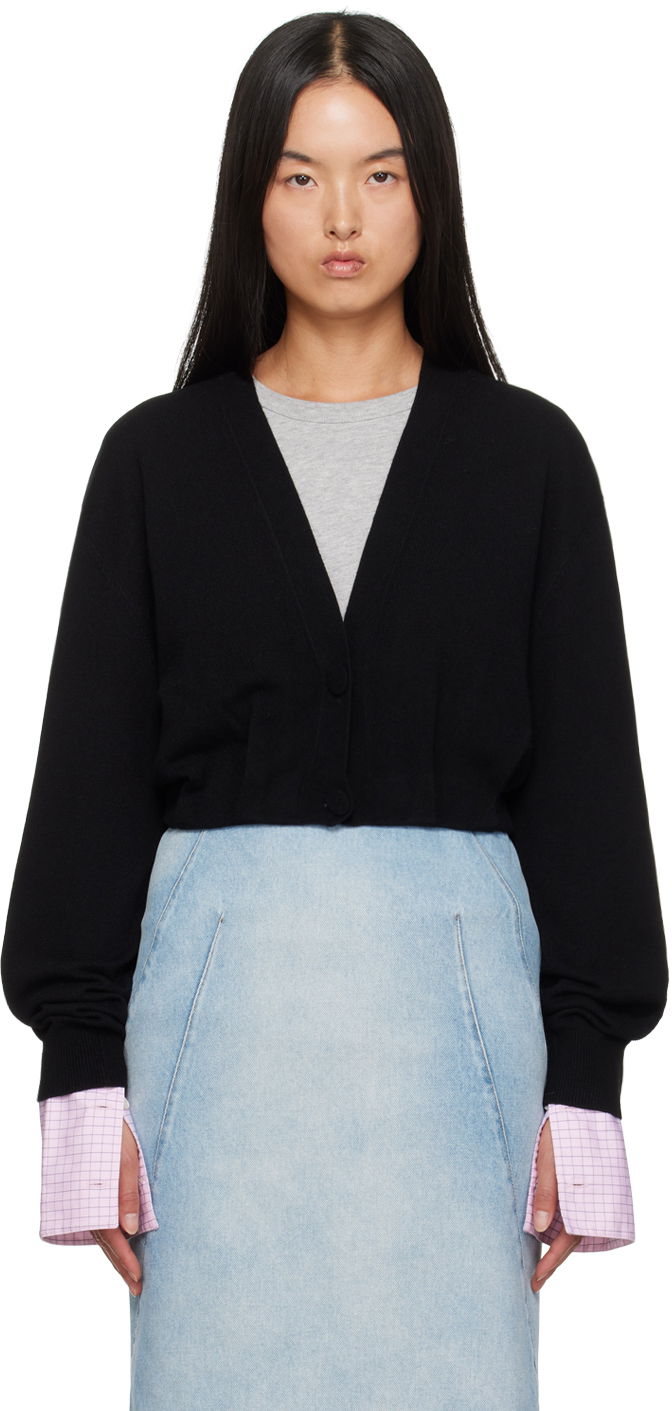 Pleteni pulover Dries Van Noten Cardigan Črna | 242-011213-9704