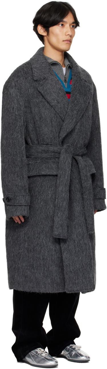 Plašči Andersson Bell Andersson Bell Mattia Shaggy Wool Robe Coat Siva | awa715m, 1