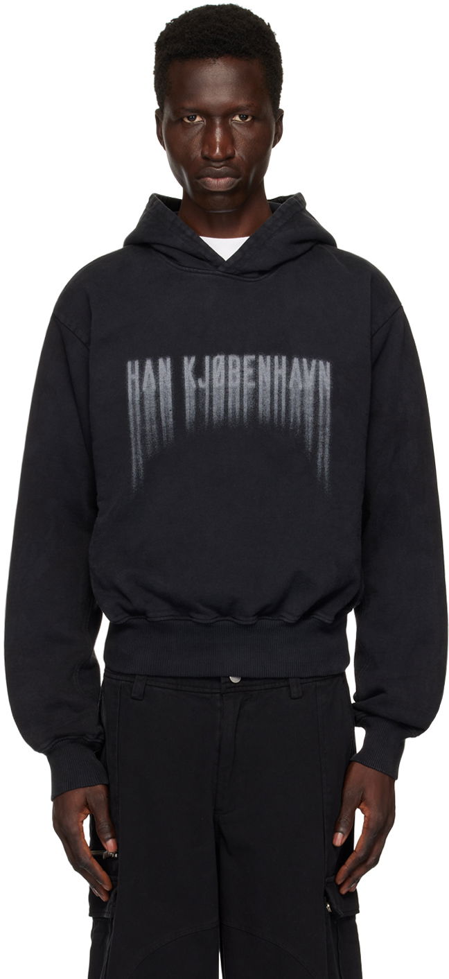 Pulover Han Kjøbenhavn Han Kjobenhavn Faded Logo Hoodie Črna | M-134010