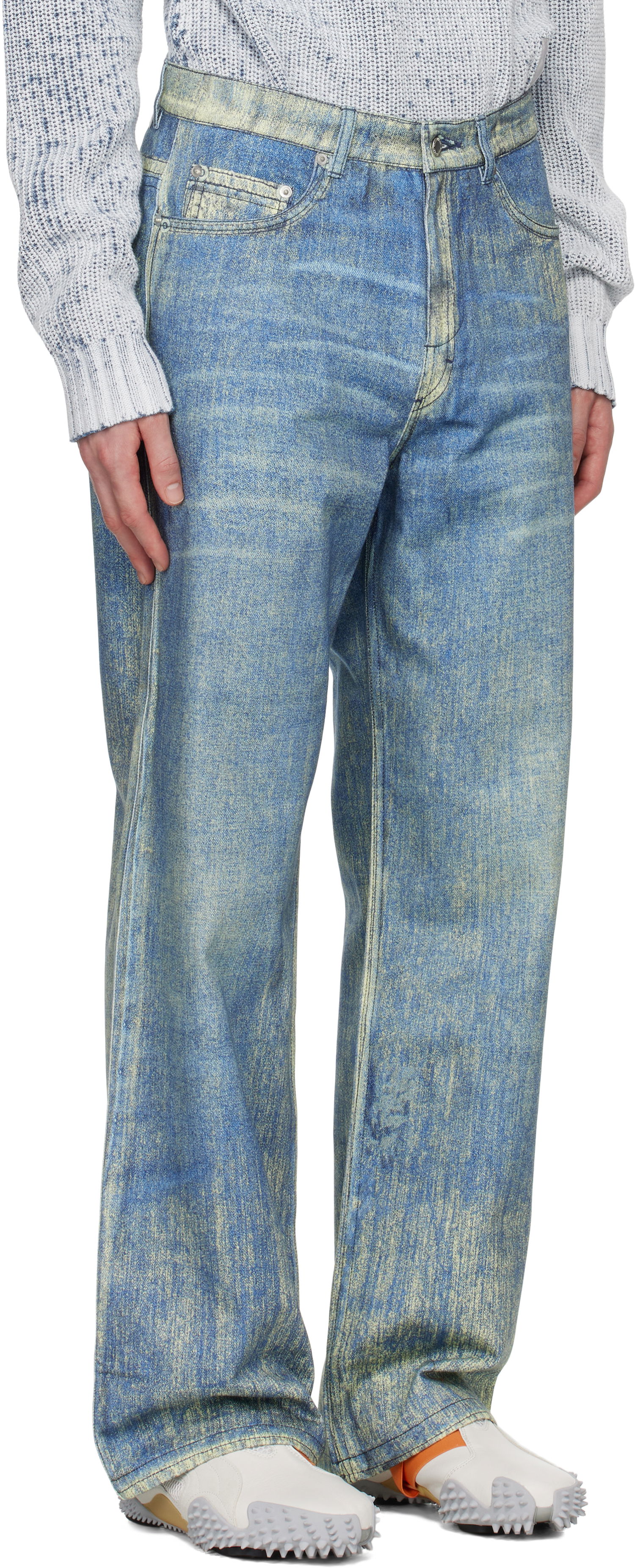 Kavbojke Camper Camperlab Paint Print Jeans Modra | AU00022-002, 1